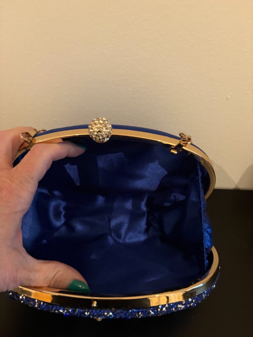 Women's Evening Bag Sparkly Rhinestone Clutch Purse - Picture 6 of 7